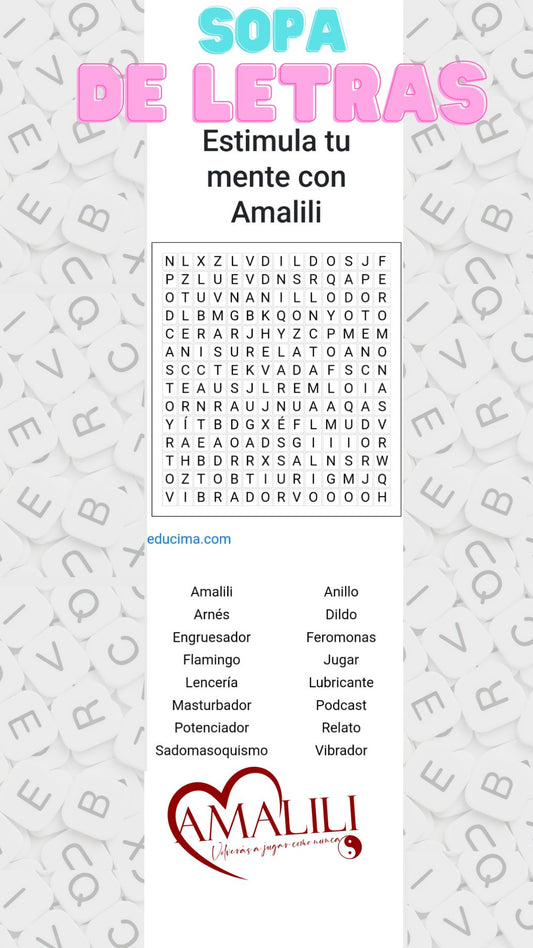 SOPA DE LETRAS : ESTIMULA TU MENTE CON AMALILI
