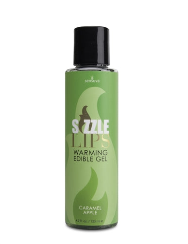 Gel comestible efecto calor sizzle lips caramelo manzana estimulante -Sensuva