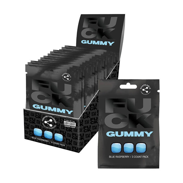💥 F*CK GUMMY – GOMITAS ESTIMULANTES AZUL RASPBERRY (3 unidades)
