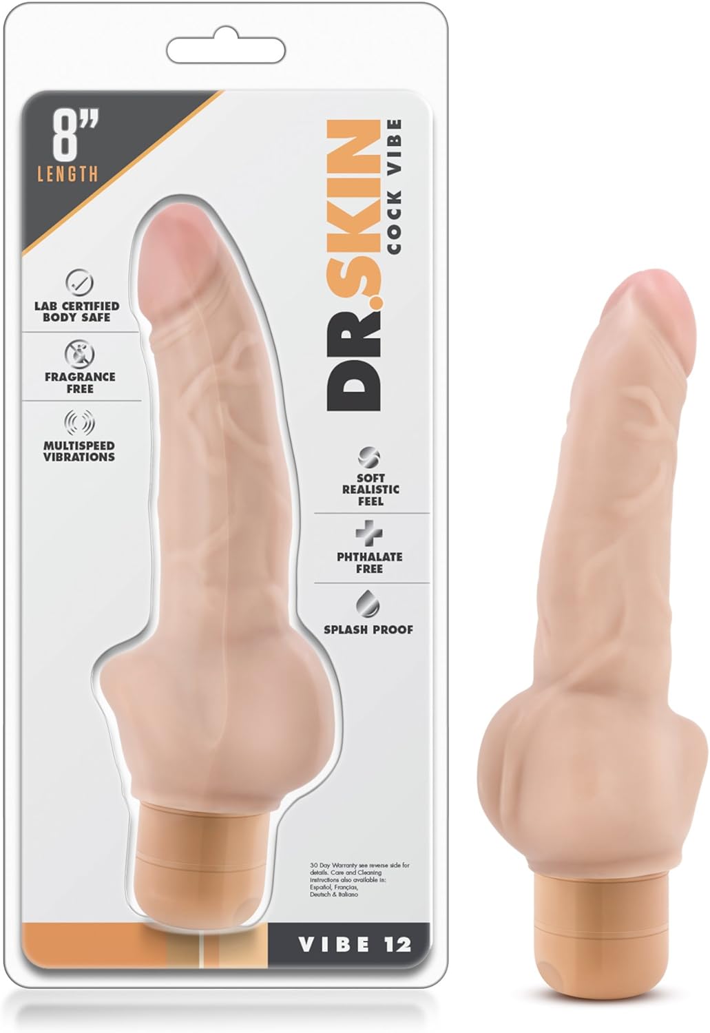 DILDO VIBRADOR DR SKIN VIBE 12 8 LENGTH