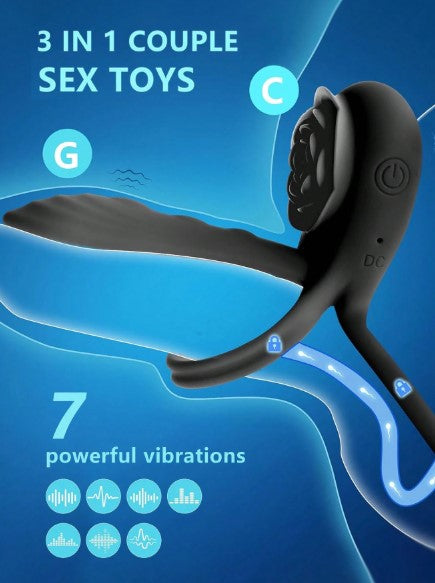 ANILLO DOBLE ESTIMULACION DE PAREJA CON CONTROL