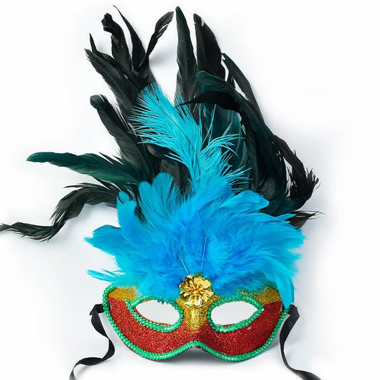 ANTIFAZ DE PLUMAS TIPO CARNAVAL