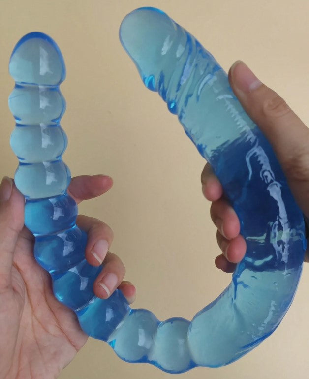 DILDO DOBLE PENETRACION CON BOLITAS