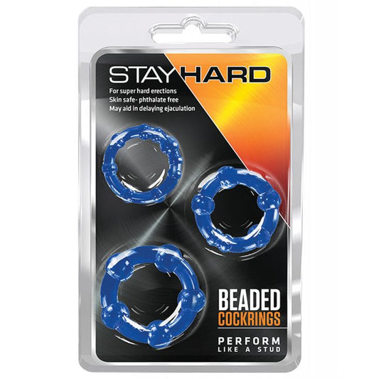 🔵 STAY HARD – SET DE 3 ANILLOS RETARDANTES CON TEXTURA