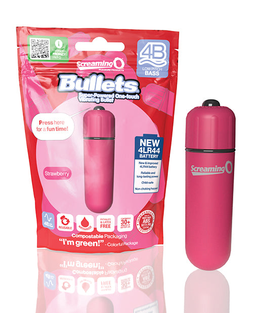 VIBRADOR BULLET STRAWBERRY SCREAMING O | 5 VELOCIDADES, COMPACTO Y POTENTE
