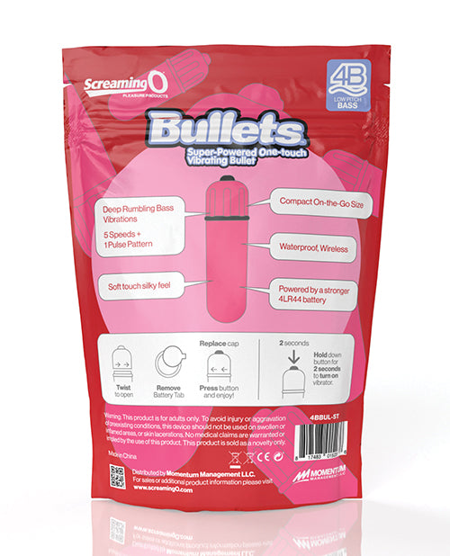 VIBRADOR BULLET STRAWBERRY SCREAMING O | 5 VELOCIDADES, COMPACTO Y POTENTE