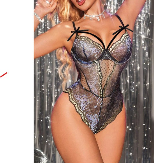 BODY DE ENCAJE TRANSPARENTE NOCHE