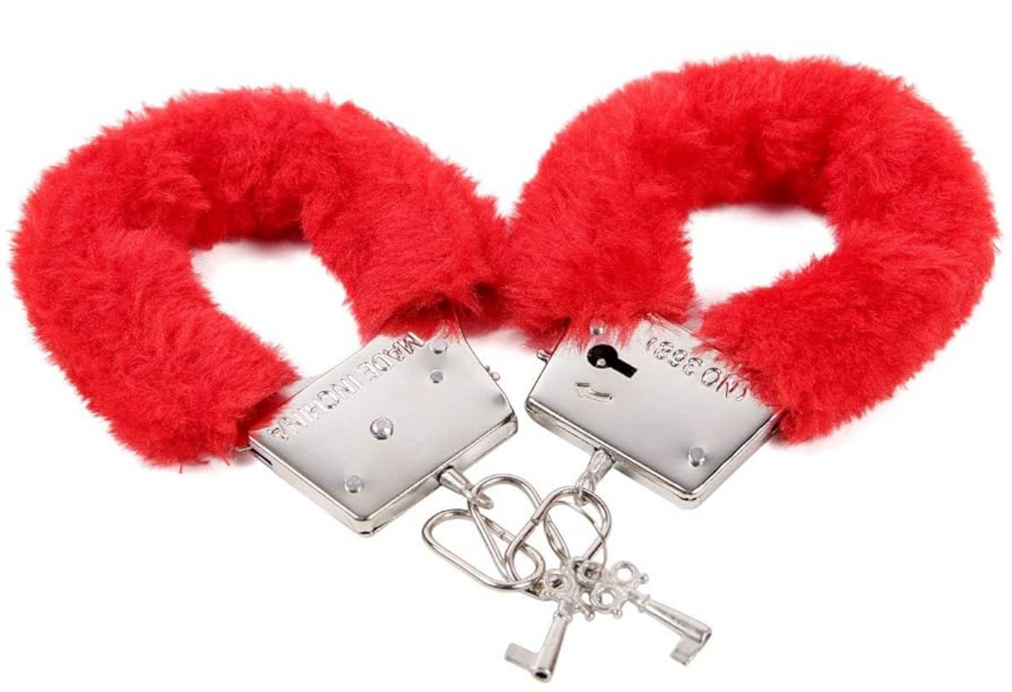 🔐 ESPOSAS CON PELUCHE ROJO – FURRY HANDCUFFS