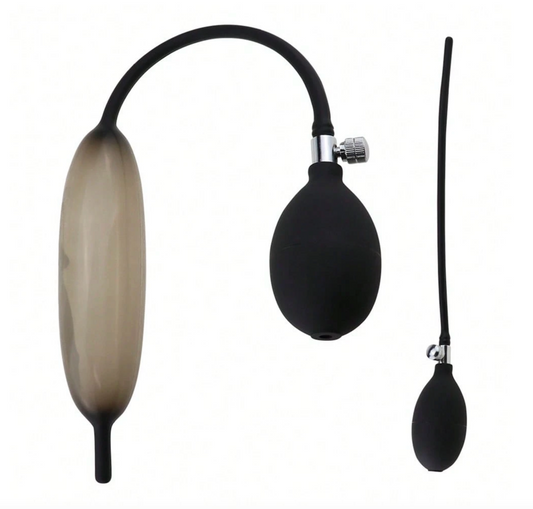 🔥 INFLA-ME EL FUNDILLO-INFLADOR ANAL DE SILICONA CON BOMBILLA AJUSTABLE PARA JUEGO EXTREMO