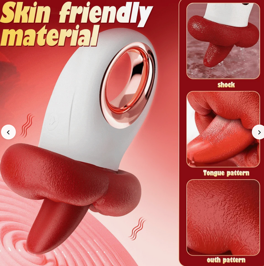 LA CHUPADORA INSACIABLE – LENGUA VIBRADORA RECARGABLE 3 EN 1