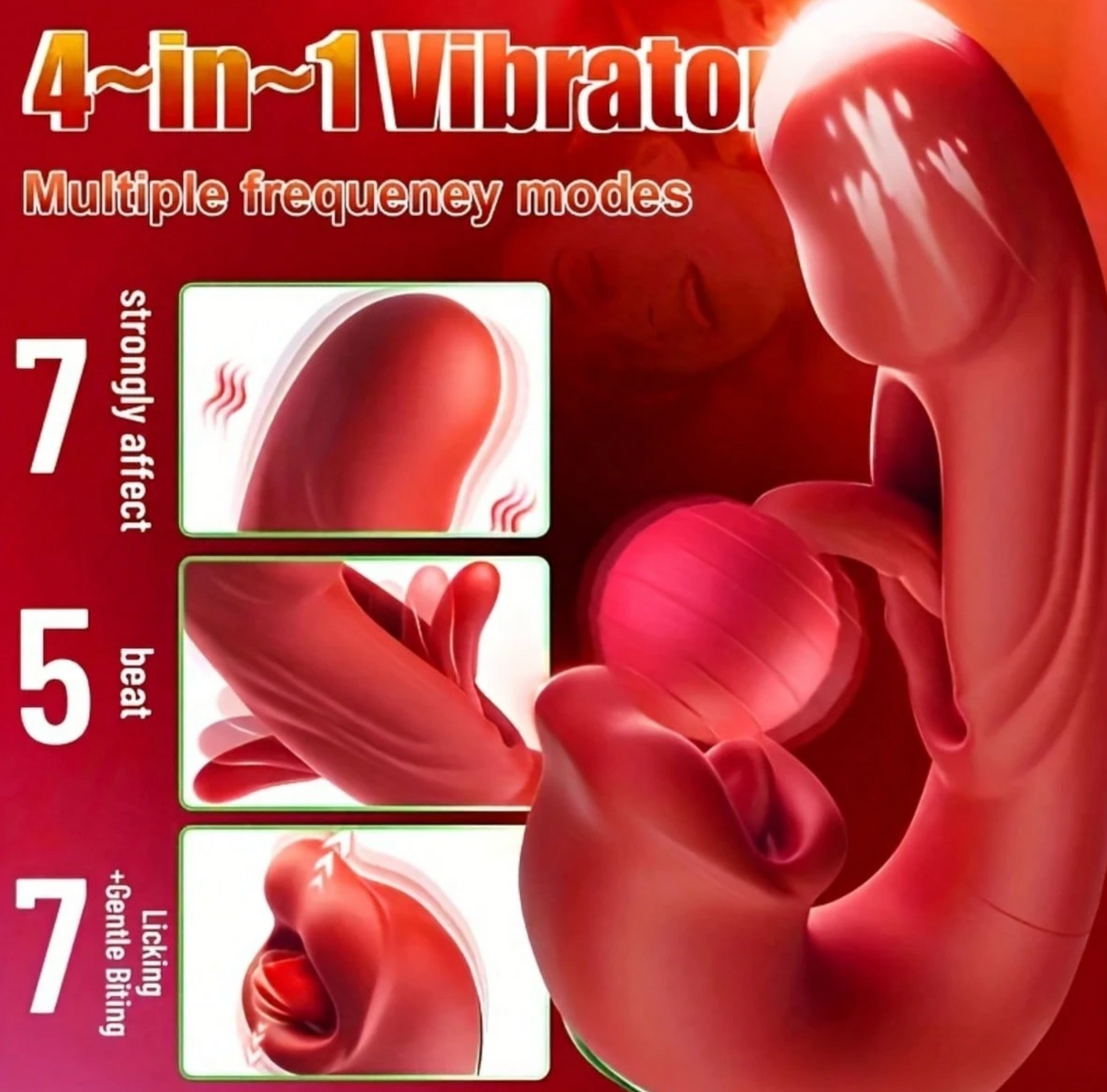 VIBRADOR ALEXA 4 EN 1 MULTIFUNCIÓN – TODO EN UNO 🔥💦