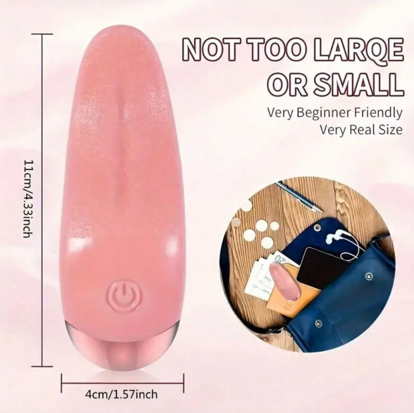 VIBRADOR LENGUA RECARGABLE – PLACER PORTÁTIL 👅⚡