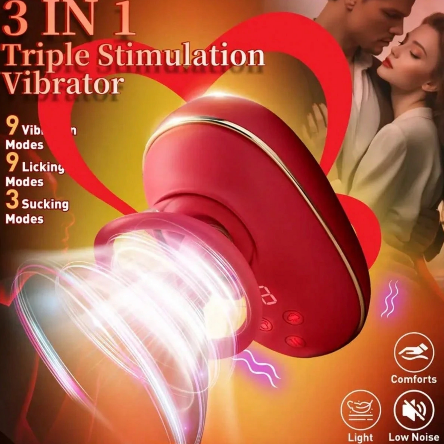SUCCIONADOR CLÍTORIS CON ANILLO – DOBLE ESTIMULACIÓN 🔴💦