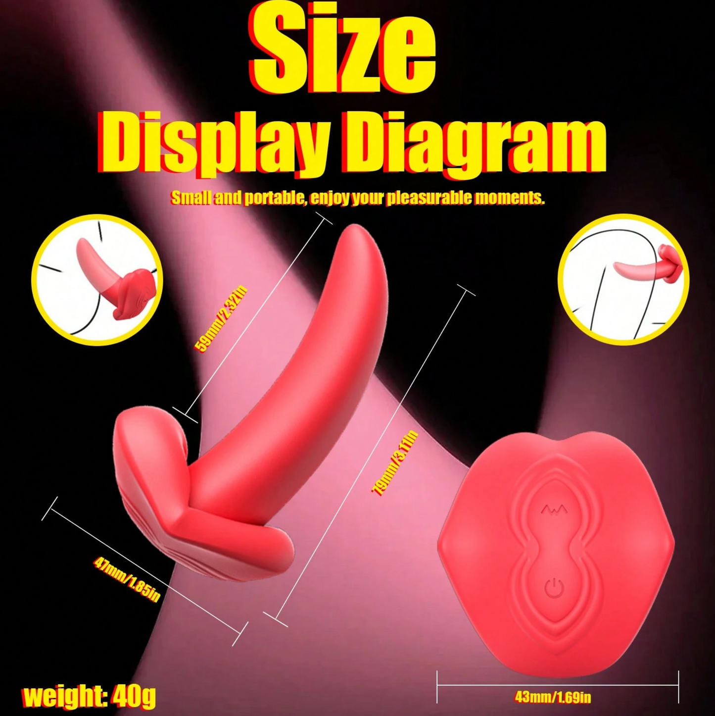 VIBRADOR MINI LIPS CON CONTROL REMOTO – PLACER DISCRETO 💋🔴