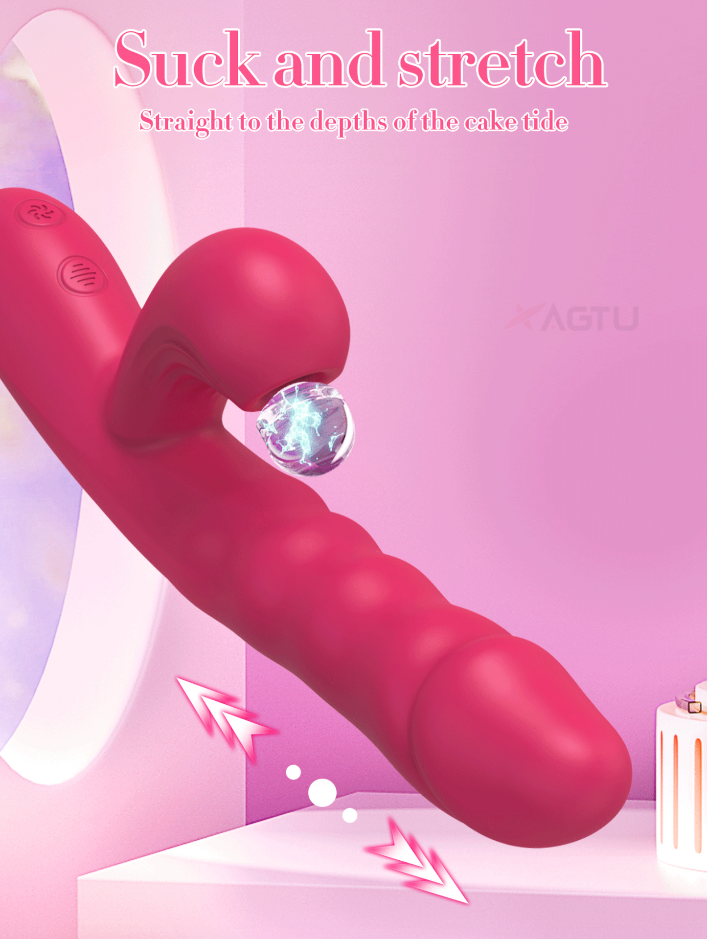 VIBRADOR JESSY 2 EN 1 EMPUJE Y SUCCIÓN – ORGASMOS DOBLES 💖💦
