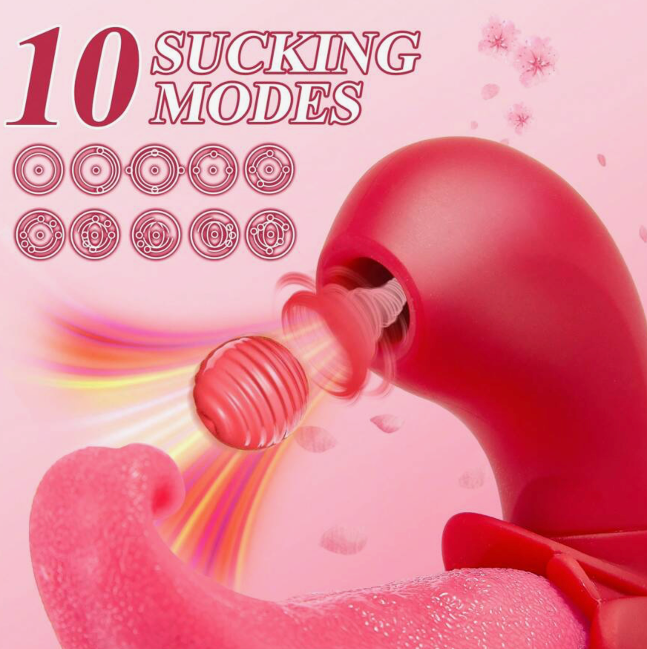 VIBRADOR LENGUA LAMIENDO + SUCCIONADOR CLITORIAL ANA 10 MODOS – RECARGABLE E IMPERMEABLE