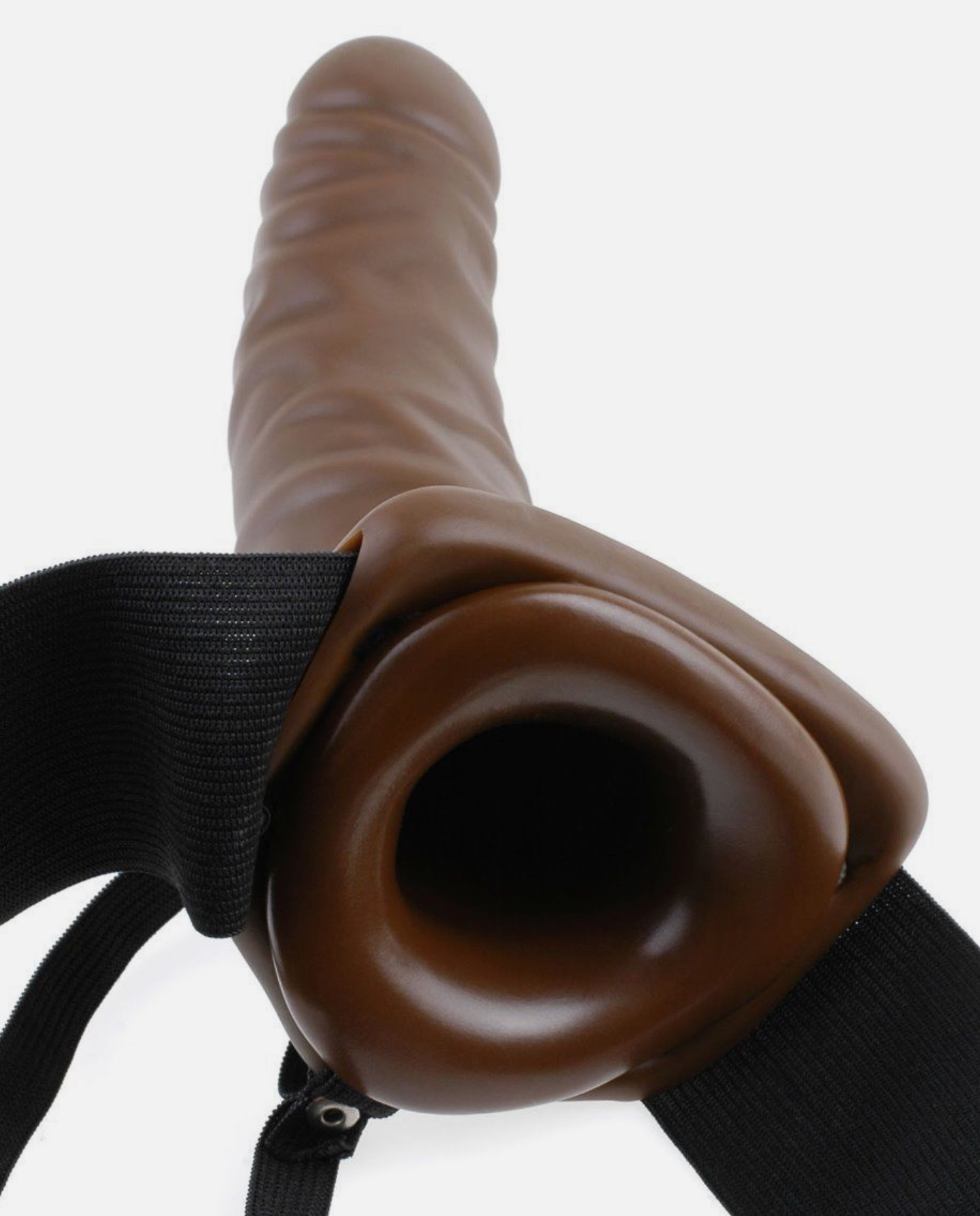 ARNÉS HUECO 8″ CON VIBRACIÓN – FETISH FANTASY SERIES (CAFÉ) STRAP-ON