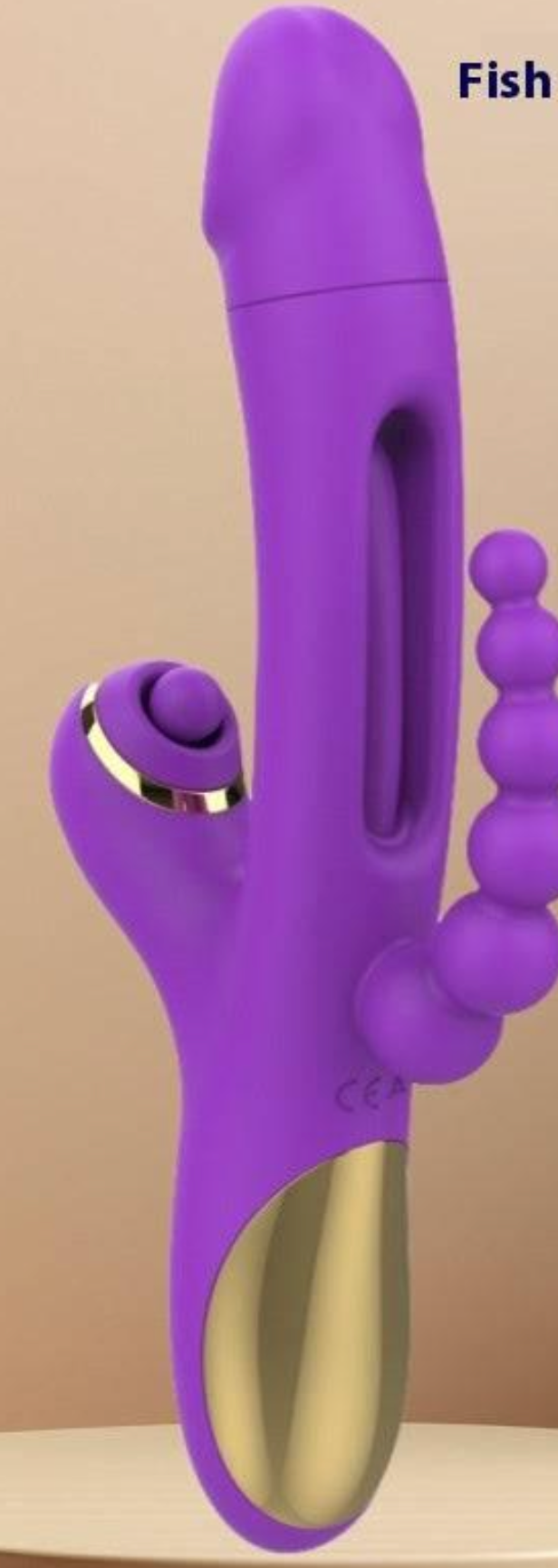 Vibrador Femenino 3 en 1 Triple Estimulación con Perlas Anales