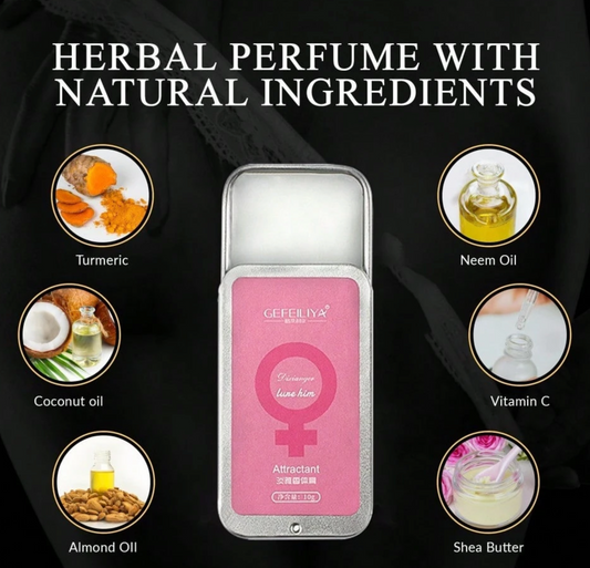 PERFUME SÓLIDO CON FEROMONAS PARA MUJER | ATRACTIVO NATURAL EN BÁLSAMO PORTÁTIL