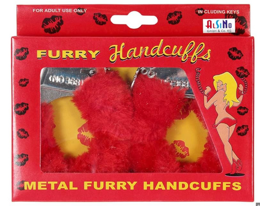 🔐 ESPOSAS CON PELUCHE ROJO – FURRY HANDCUFFS