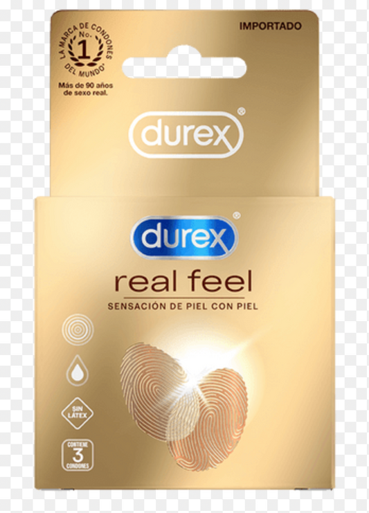 CONDÓN DUREX REAL FEEL | SIN LÁTEX Y CON SENSACIÓN DE PIEL CON PIEL