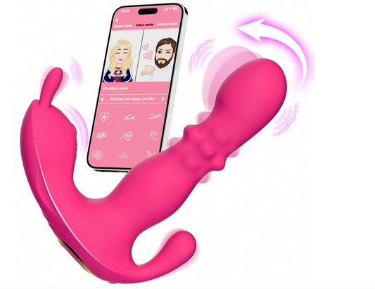 LA ALETEADORA ROSADA-VIBRADOR INTELIGENTE 3 EN 1 CON ROTACIÓN, SUCCIÓN Y ESTIMULADOR DE CLÍTORIS – CONTROL APP