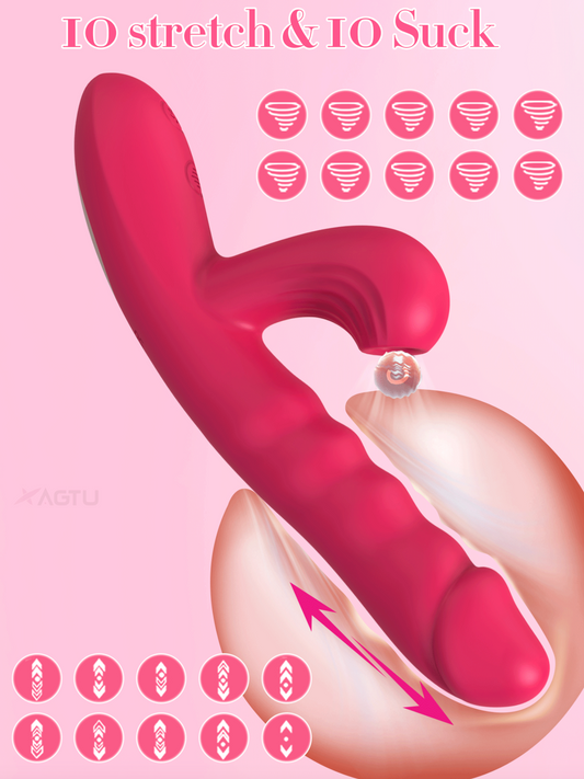 VIBRADOR JESSY 2 EN 1 EMPUJE Y SUCCIÓN – ORGASMOS DOBLES 💖💦