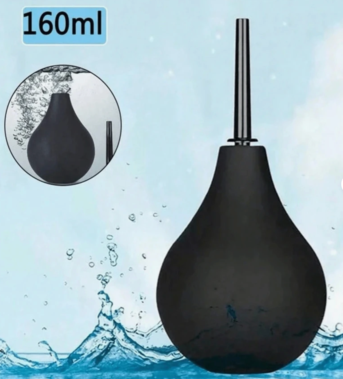 Pera de Limpieza Anal de Silicona 160 ml para Higiene Íntima