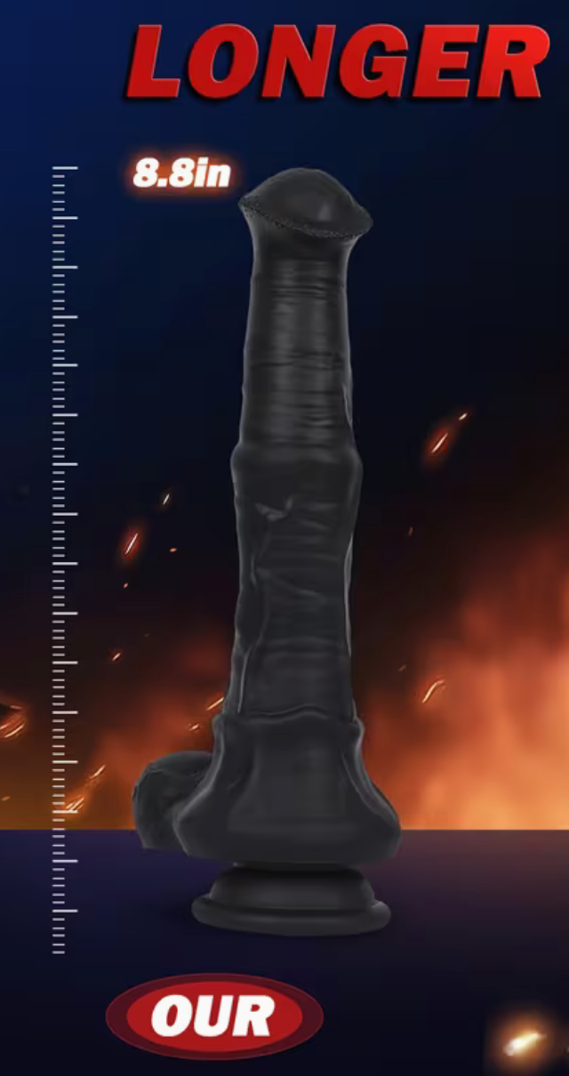 Horse King XL™ Consolador de caballo Vibrador Recargable con Control Remoto, 9 Intensidades y Base de Succión
