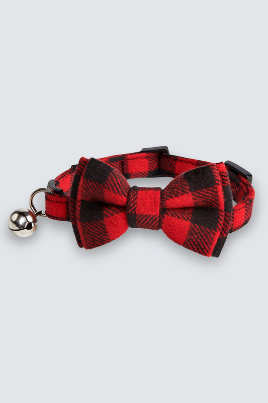 🎁🐾 Corbatín Navideño rojo y negro para Mascotas 🎅🎄