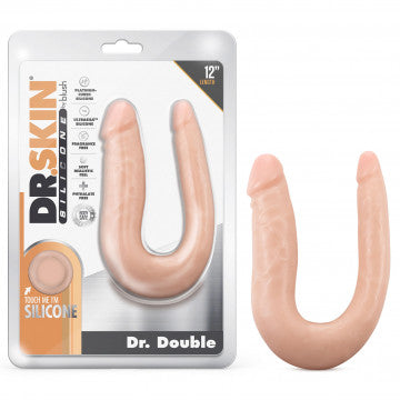 DILDO DOBLE DE SILICONA Dr. SKIN - Dr. DOUBLE - 12 PULGADAS