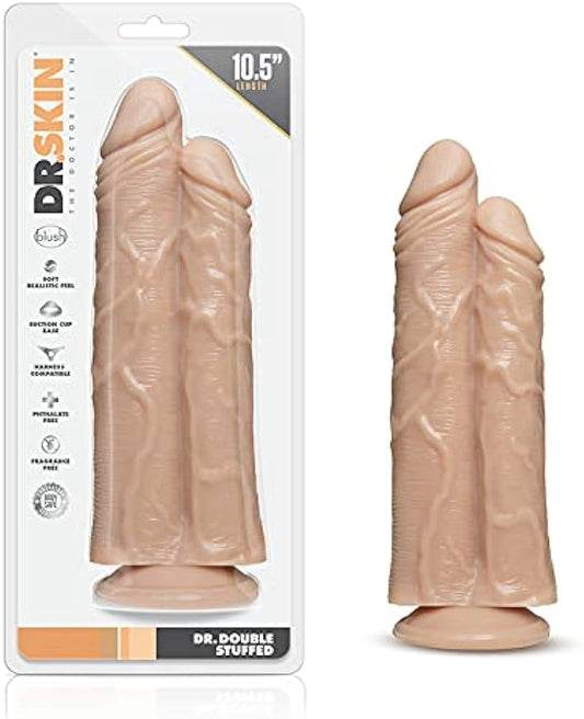 VIBRADOR DR. SKIN DR. DOUBLE STUFFED 10.5 PULGADAS