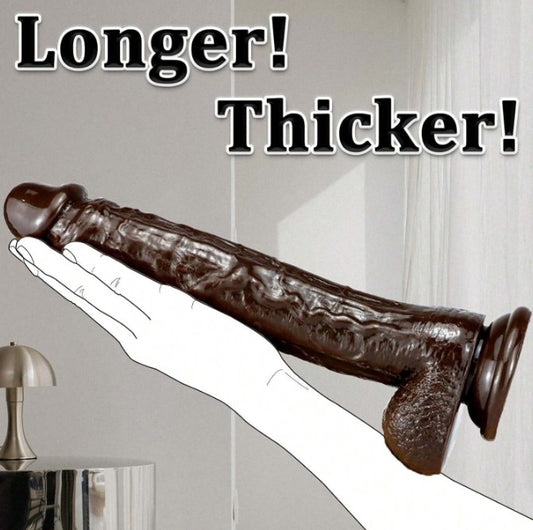 DILDO GRANDE NEGRO CON TESTICULOS