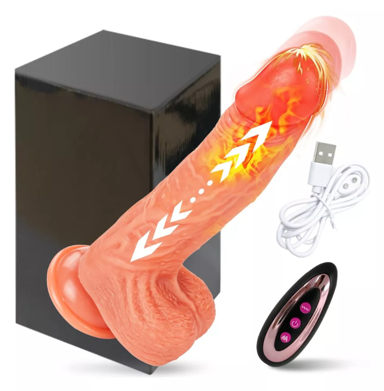 DILDO REALISTA SIN APP CON MOVIMIENTO DE CONTROL REMOTO