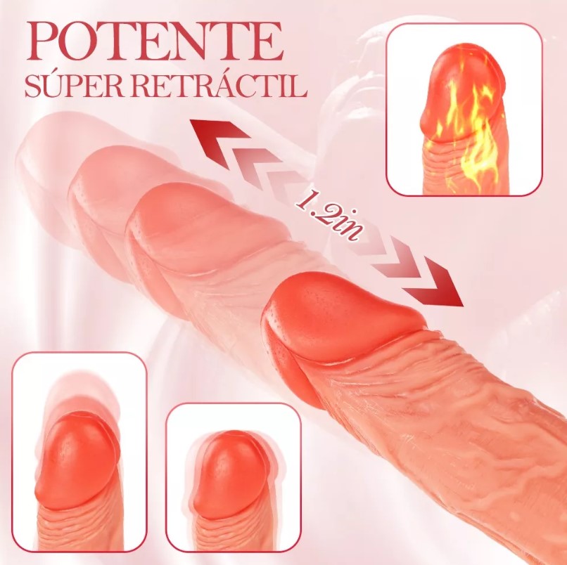 DILDO REALISTA SIN APP CON MOVIMIENTO DE CONTROL REMOTO