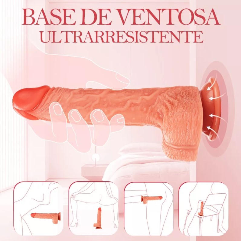 DILDO REALISTA SIN APP CON MOVIMIENTO DE CONTROL REMOTO