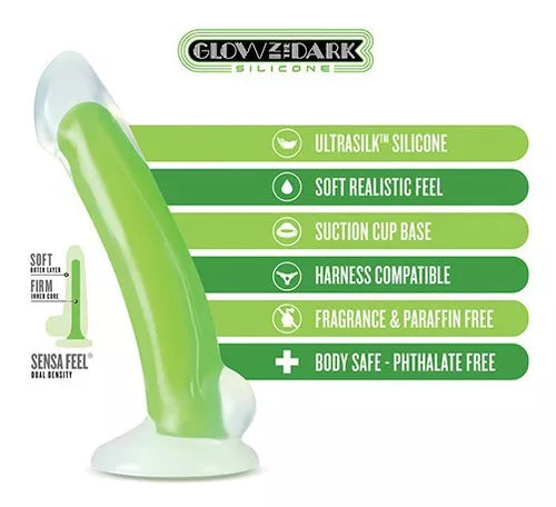 DILDO NEO ELITE GLOW IN THE DARK 7 INCH