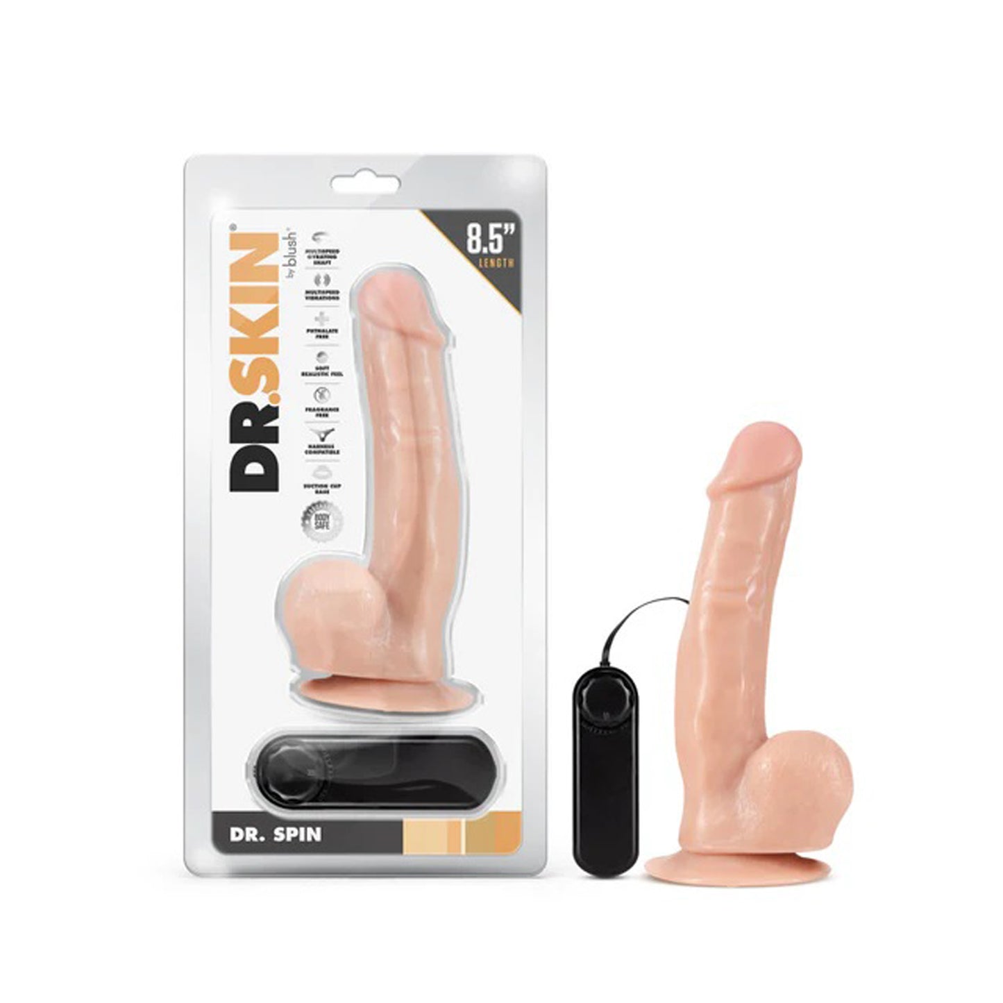 Dr. spin vibrador giratorio y vibrante con control remoto 8.5"