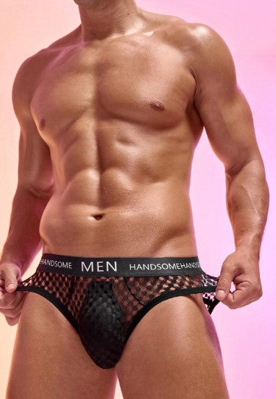 CALZONCILLO ABIERTO SEXY HOMBRE CON MALLA Y CINTURA ELÁSTICA