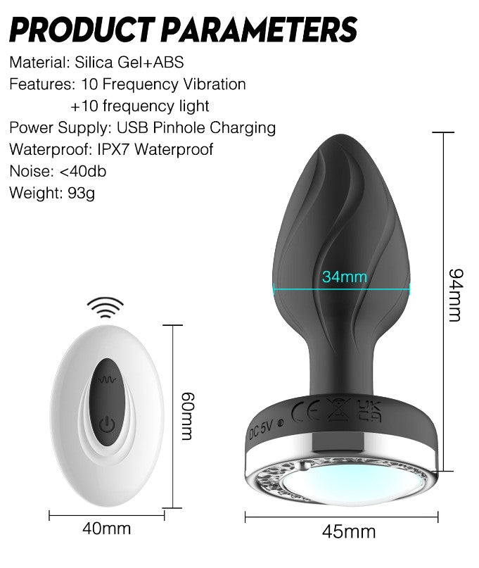 PLUG ANAL VIBRADOR DE LUCES LED DE CONTROL