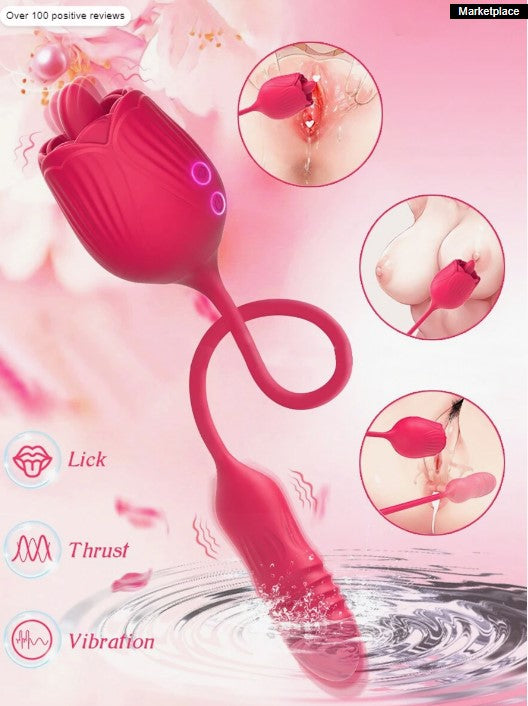 🔥 La Gritona Interconectada 🔥VIBRADOR LENGÜITA + PUNTO G CON CONEXIÓN FLEXIBLE – DOBLE PLACER INTENSO💥