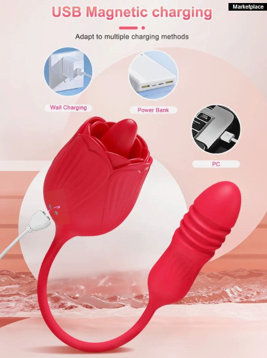 🔥 La Gritona Interconectada 🔥VIBRADOR LENGÜITA + PUNTO G CON CONEXIÓN FLEXIBLE – DOBLE PLACER INTENSO💥