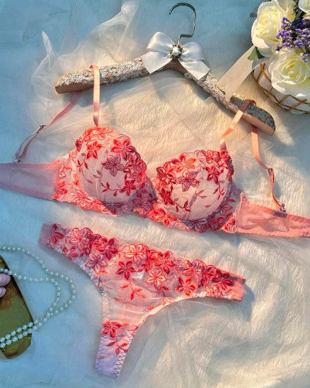 SET DE DOS PIEZAS ROSA PASTEL TRANSPARENTE