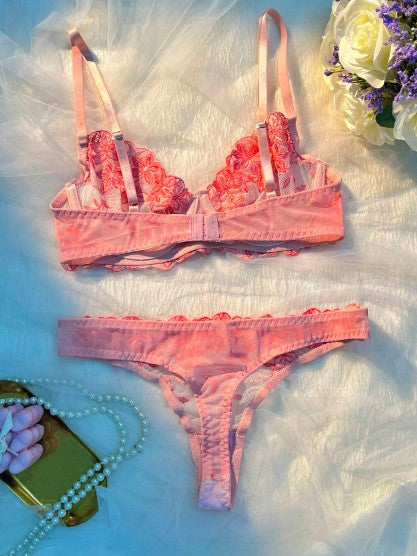 SET DE DOS PIEZAS ROSA PASTEL TRANSPARENTE