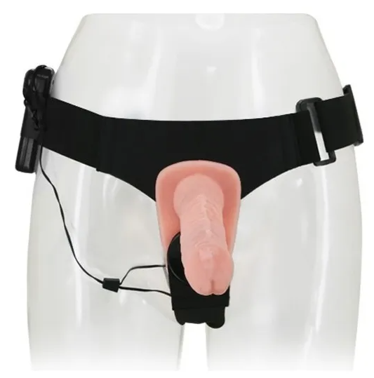 ARNÉS DOBLE VIBRADOR CON CONTROL REMOTO – AJUSTABLE Y REALISTA