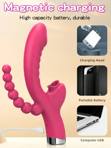 VIBRADOR Y SUCCIONADOR 3 EN 1 ANDREA