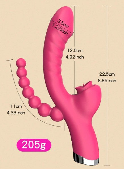 VIBRADOR Y SUCCIONADOR 3 EN 1 ANDREA