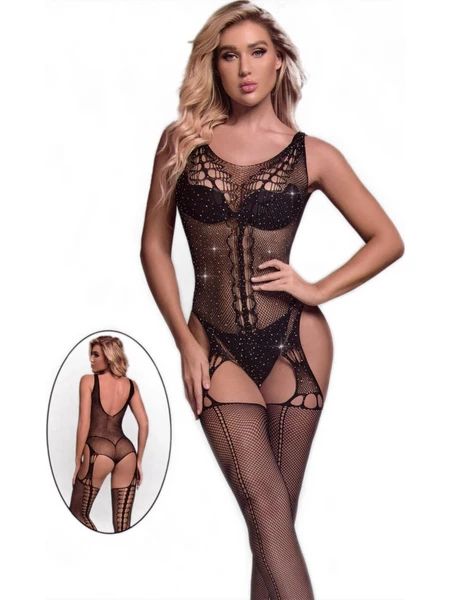 MALLA CUERPO COMPLETO VAQÚA CON DIAMANTES ESCOTE EN LA ESPALDA