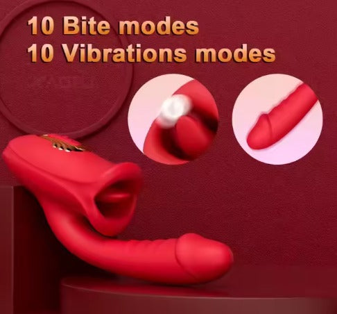 VIBRADOR CON SUCCIÓN Y PENETRACIÓN – ESTIMULADOR 3 EN 1 PARA CLÍTORIS, PUNTO G Y A-SPOT CON 10 MODOS DE SUCCIÓN Y 10 DE VIBRACIÓN