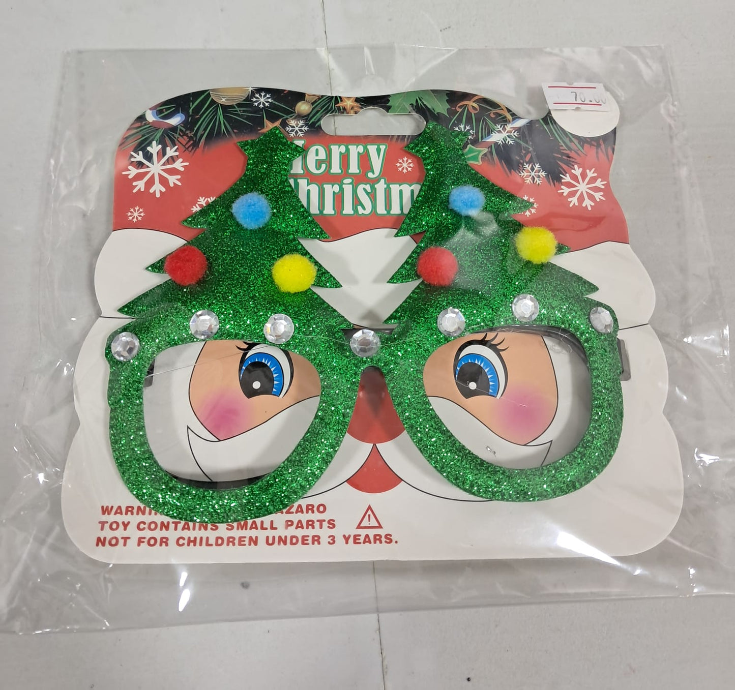 GAFAS NAVIDEÑAS SANTA BRILLANTE